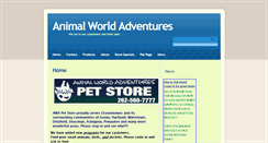 Desktop Screenshot of animalworldadventurespetstore.com